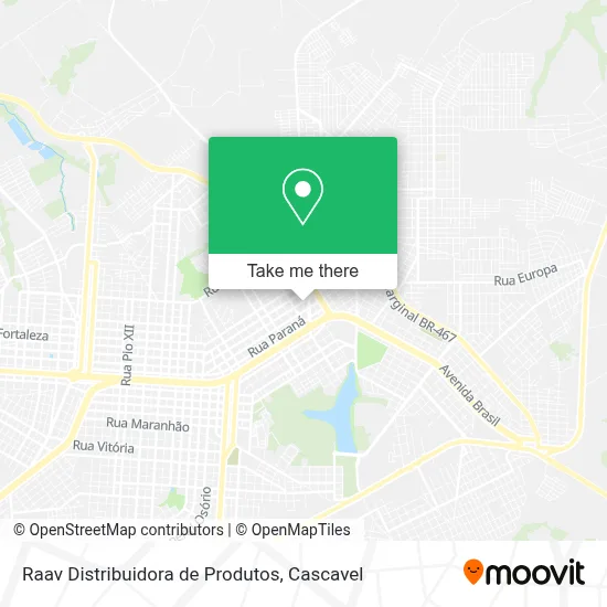 Raav Distribuidora de Produtos map