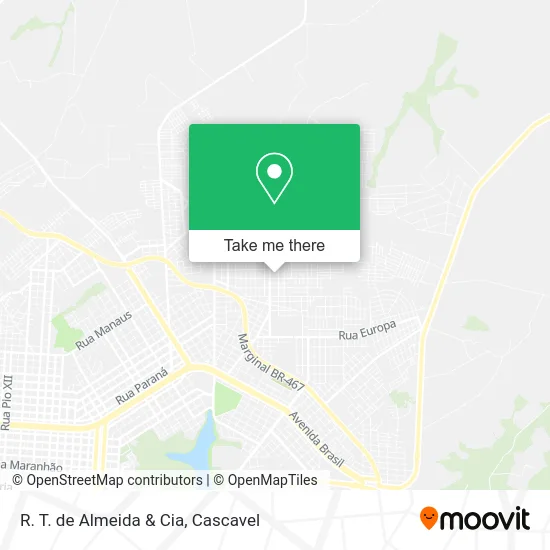 R. T. de Almeida & Cia map