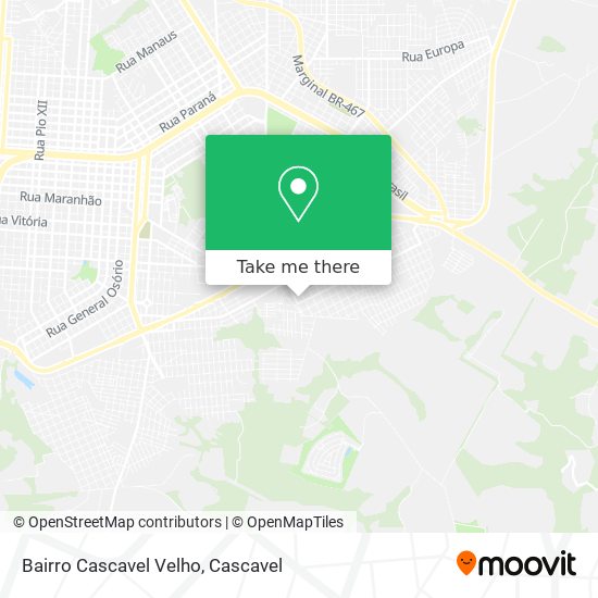 Bairro Cascavel Velho map