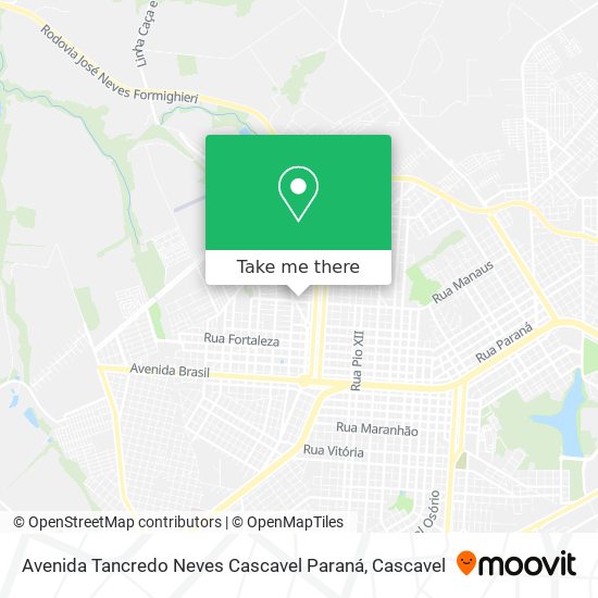 Avenida Tancredo Neves Cascavel Paraná map