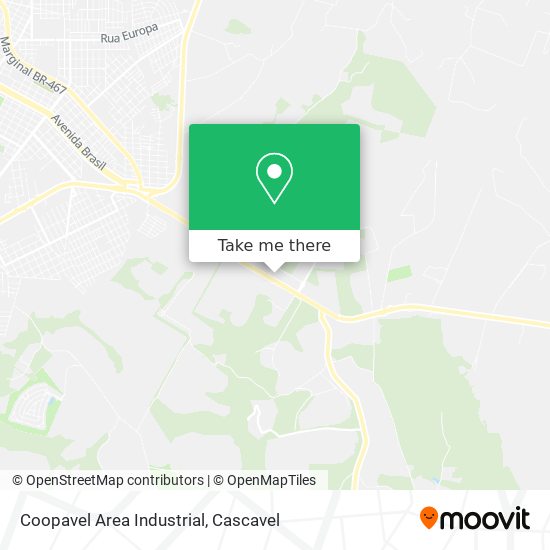 Coopavel Area Industrial map