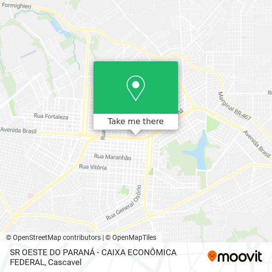 SR OESTE DO PARANÁ - CAIXA ECONÔMICA FEDERAL map