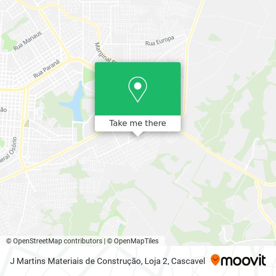 J Martins Materiais de Construção, Loja 2 map