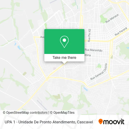 UPA 1 - Unidade De Pronto Atendimento map