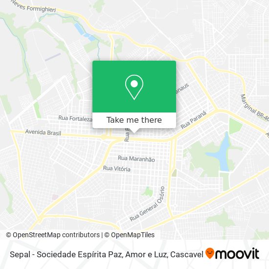 Sepal - Sociedade Espírita Paz, Amor e Luz map