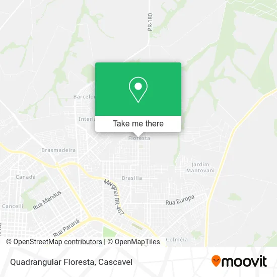 Quadrangular Floresta map