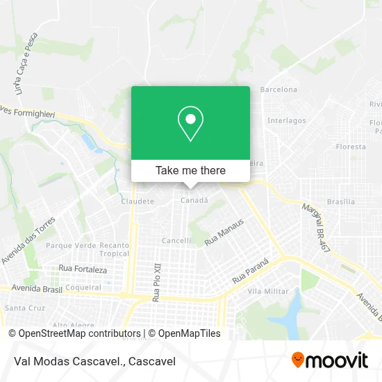 Val Modas Cascavel. map