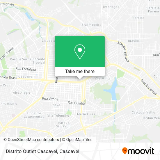 Distrito Outlet Cascavel map