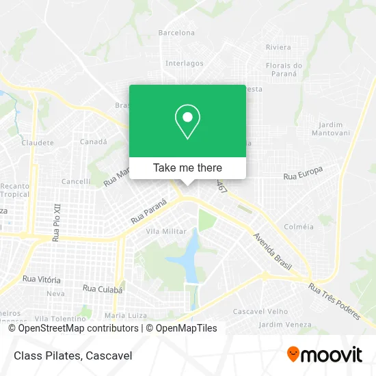 Class Pilates map
