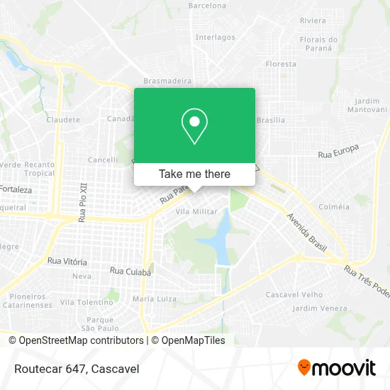 Routecar 647 map
