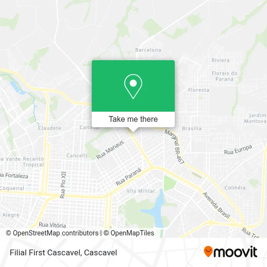 Filial First Cascavel map