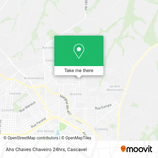 Ahs Chaves Chaveiro 24hrs map