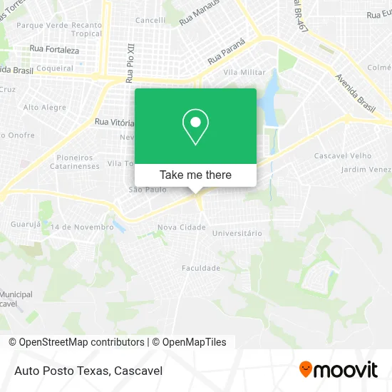 Auto Posto Texas map