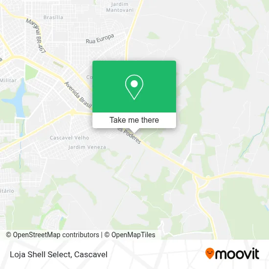 Loja Shell Select map