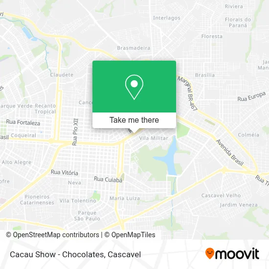 Cacau Show - Chocolates map
