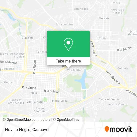 Novillo Negro map