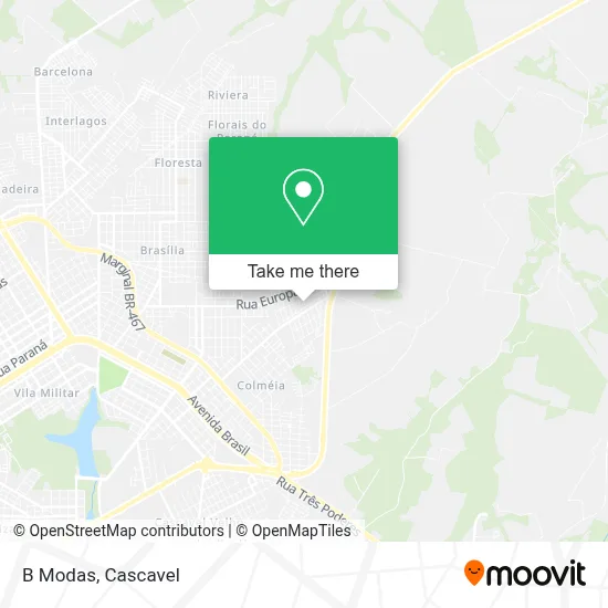 B Modas map