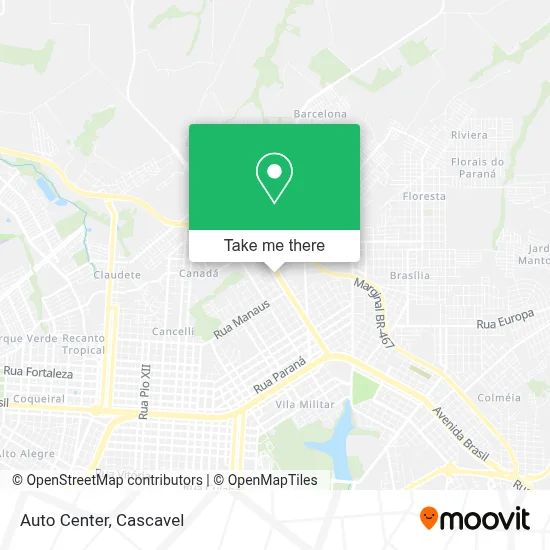 Auto Center map