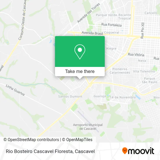 Rio Bosteiro Cascavel Floresta map