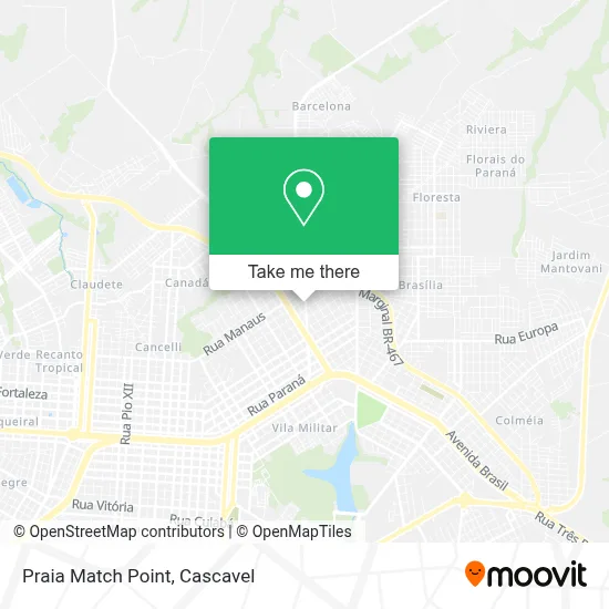 Praia Match Point map