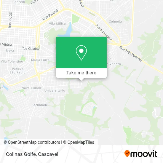 Colinas Golfe map