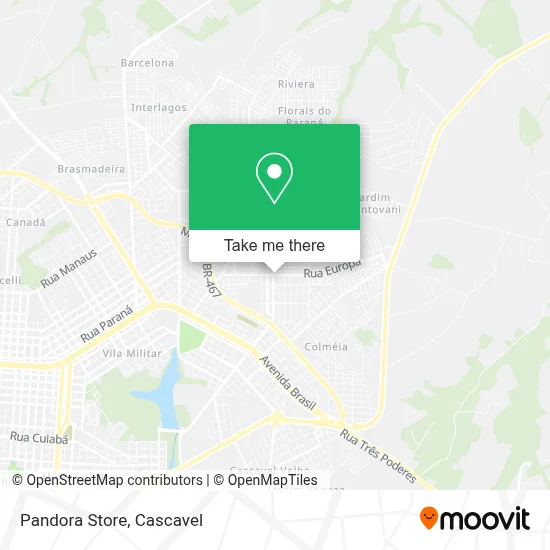 Pandora Store map