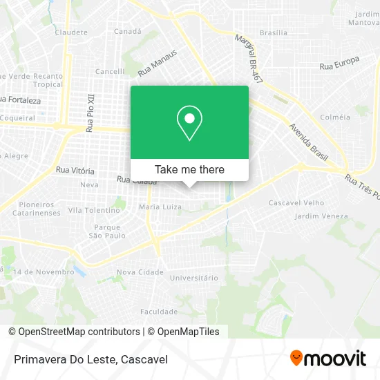 Primavera Do Leste map