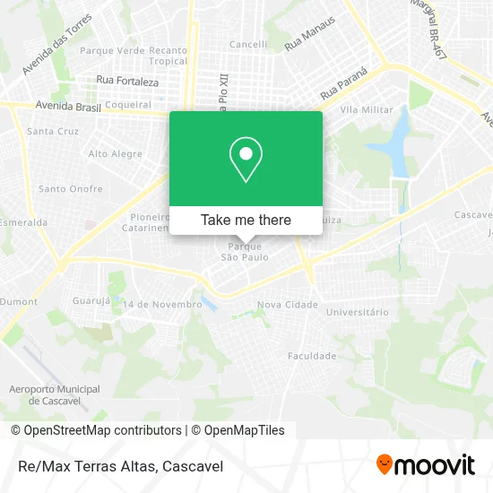 Re/Max Terras Altas map