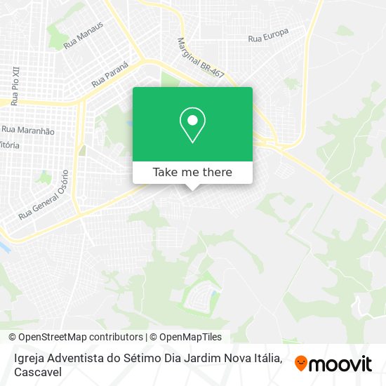 Igreja Adventista do Sétimo Dia Jardim Nova Itália map