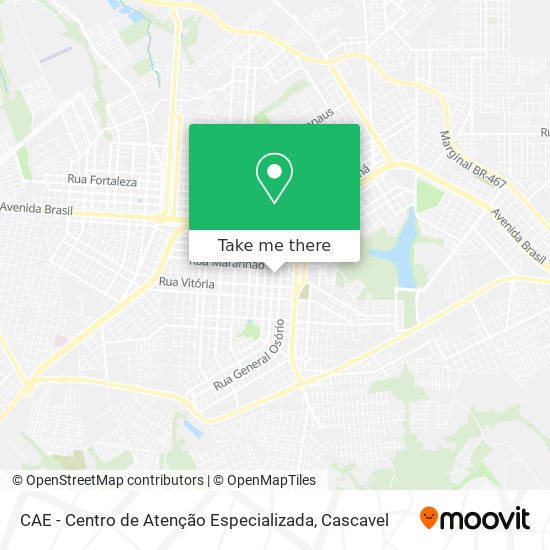 Mapa CAE - Centro de Atenção Especializada