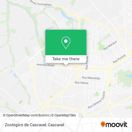 Zoológico de Cascavel map