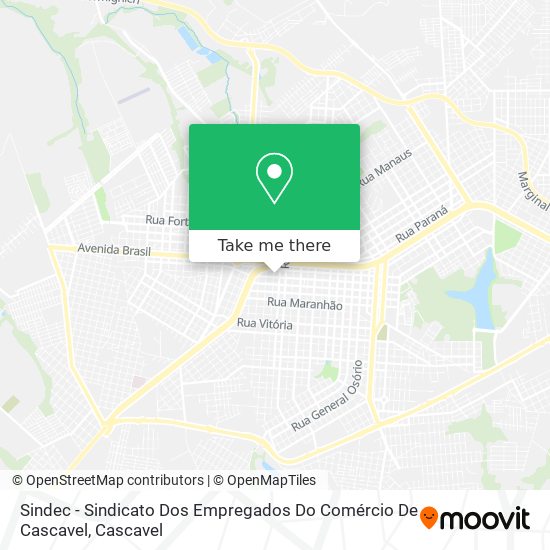 Sindec - Sindicato Dos Empregados Do Comércio De Cascavel map