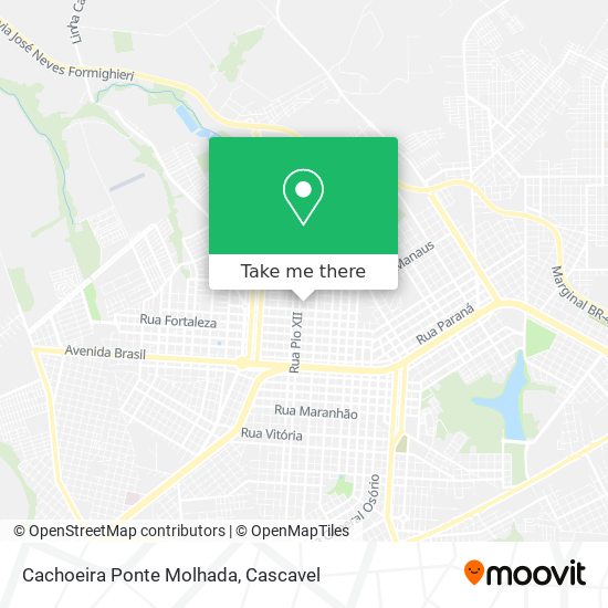 Cachoeira Ponte Molhada map
