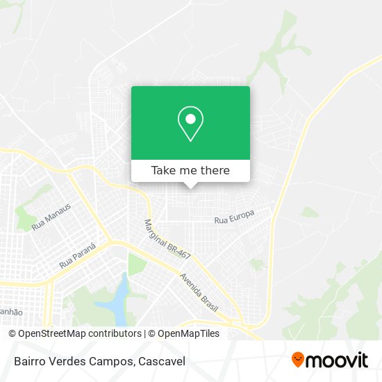 Bairro Verdes Campos map