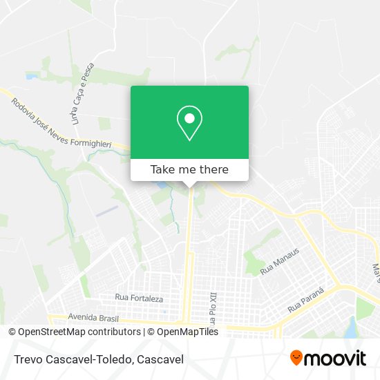 Trevo Cascavel-Toledo map