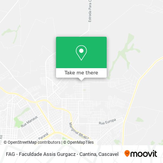 Mapa FAG - Faculdade Assis Gurgacz - Cantina