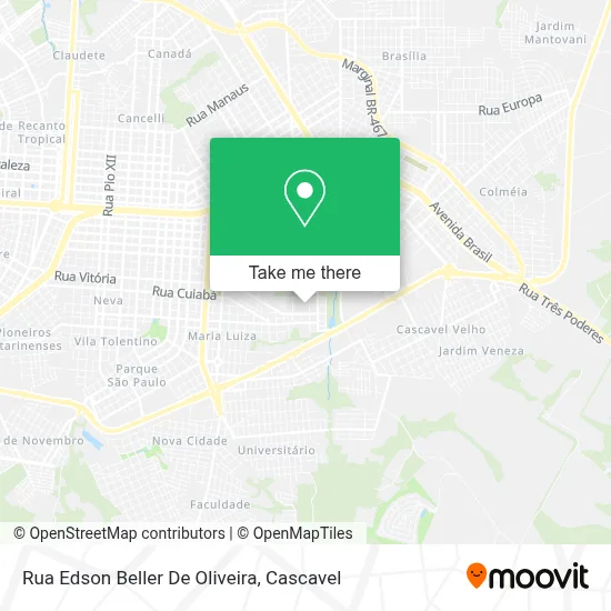 Rua Edson Beller De Oliveira map