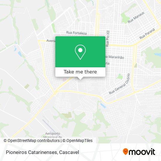 Pioneiros Catarinenses map