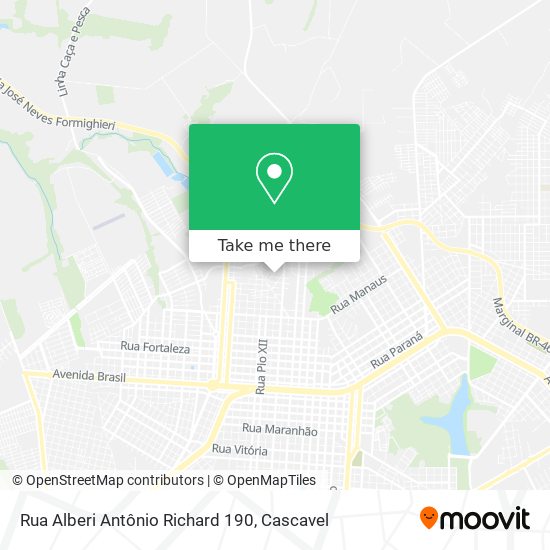 Mapa Rua Alberi Antônio Richard 190
