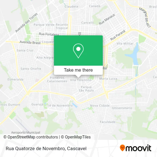 Rua Quatorze de Novembro map