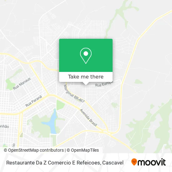Restaurante Da Z Comercio E Refeicoes map