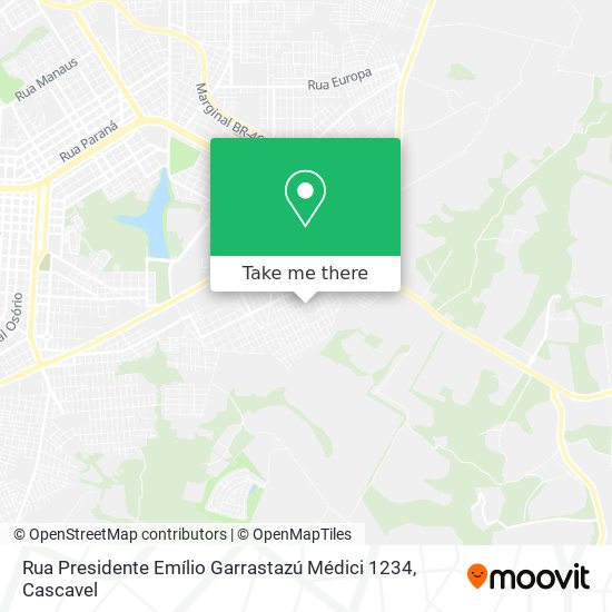 Rua Presidente Emílio Garrastazú Médici 1234 map