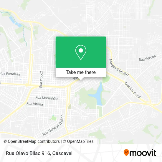 Rua Olavo Bilac 916 map