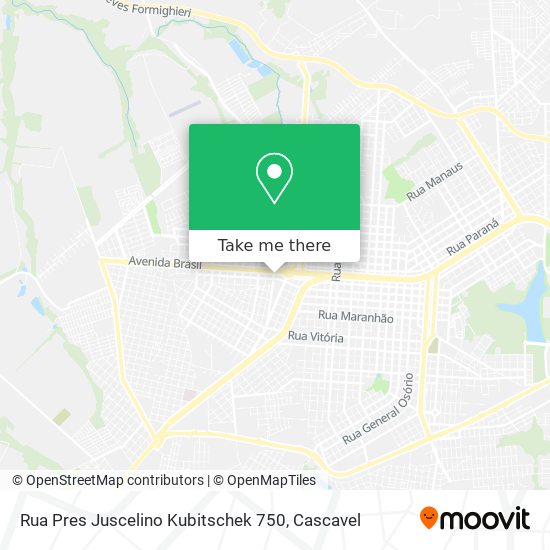 Rua Pres Juscelino Kubitschek 750 map