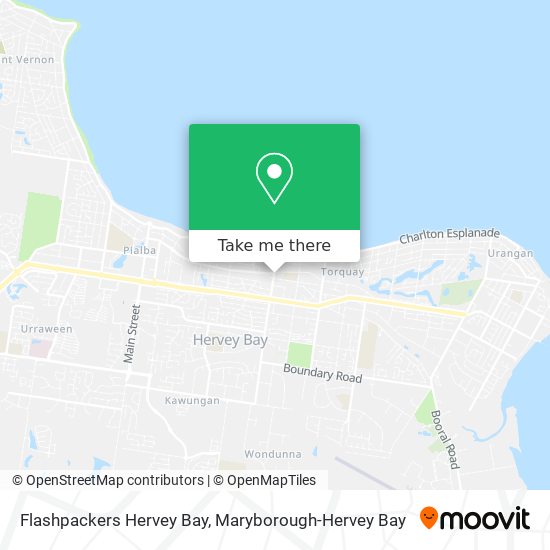 Flashpackers Hervey Bay map