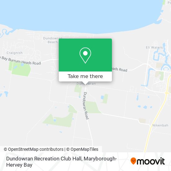 Dundowran Recreation Club Hall map