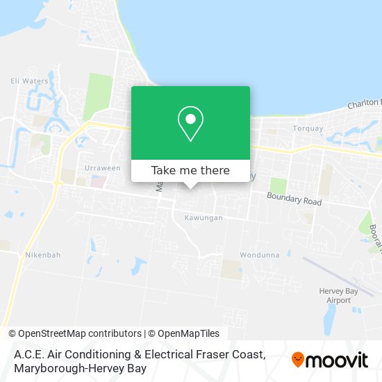 Mapa A.C.E. Air Conditioning & Electrical Fraser Coast