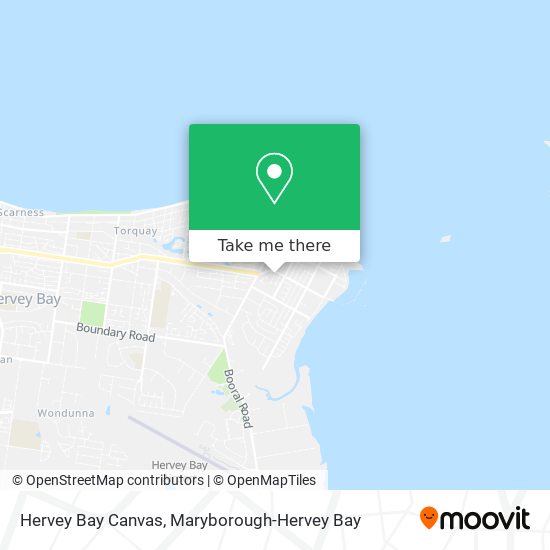 Hervey Bay Canvas map
