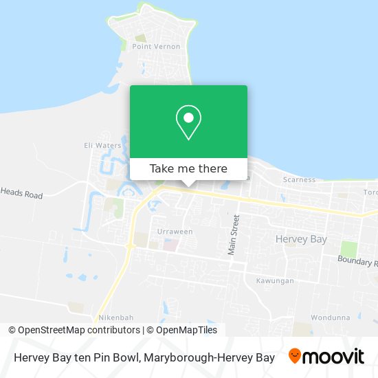 Hervey Bay ten Pin Bowl map