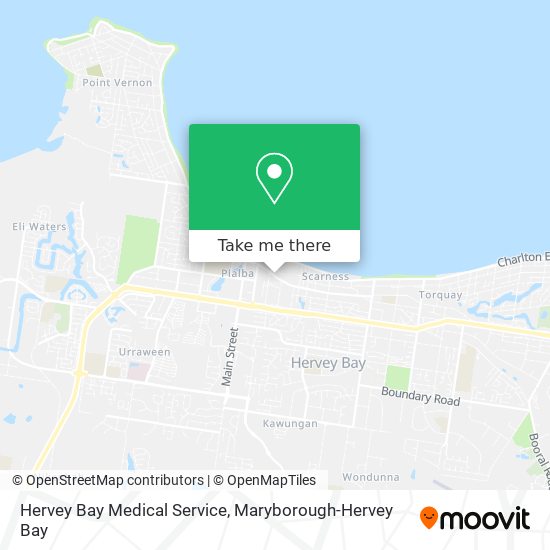 Mapa Hervey Bay Medical Service